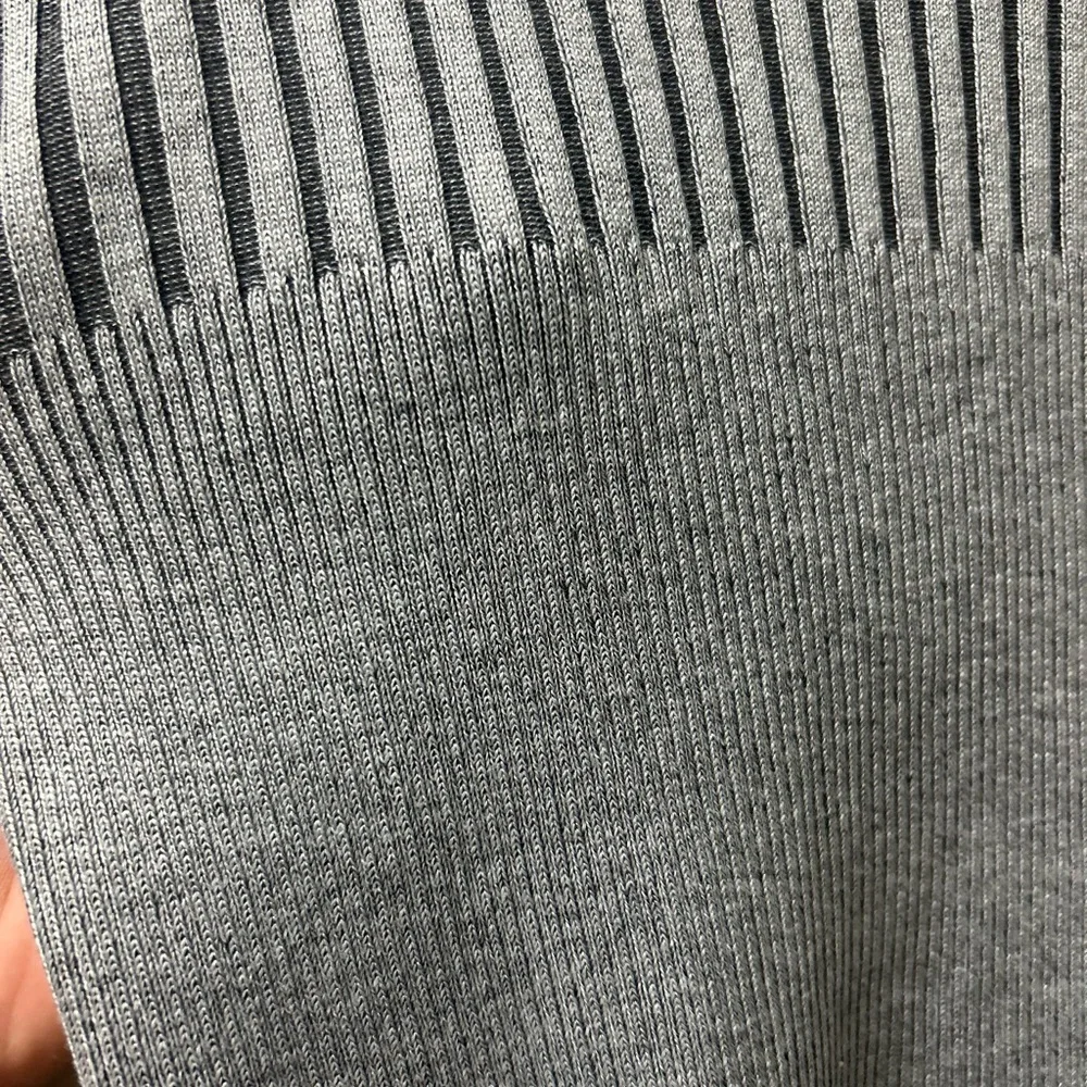 Gray Ribbed Cold Shoulder Dress - Picture 2 of 3